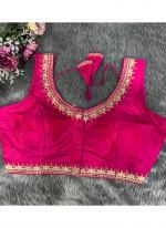 Pattu Silk Pink Party Wear Embroidery Work Blouse